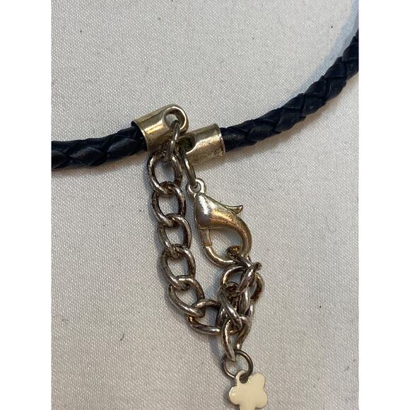 NECKLACE - Pendant on 16" black leather chain Maltese Cross - Picture 3 of 5